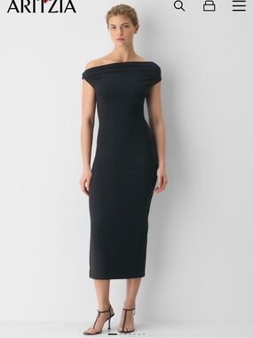 aritzia black maxi dress Aritzia Satin Maxi Halter Dress by Aritzia